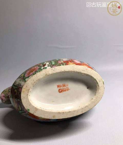古玩陶瓷請(qǐng)光緒廣彩花鳥(niǎo)人物紋奶杯拍賣(mài)，當(dāng)前價(jià)格1880元