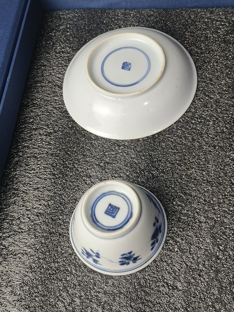 古玩陶瓷(精品杯碟)清康熙·青花花蝶紋·杯碟套裝拍賣,當前價格1316元