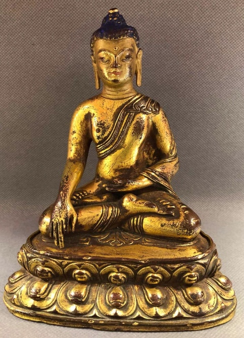 古玩銅器釋加牟尼拍賣，當前價格186900元