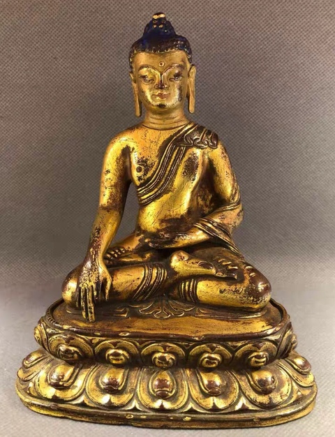 古玩銅器釋加牟尼拍賣，當前價格186900元