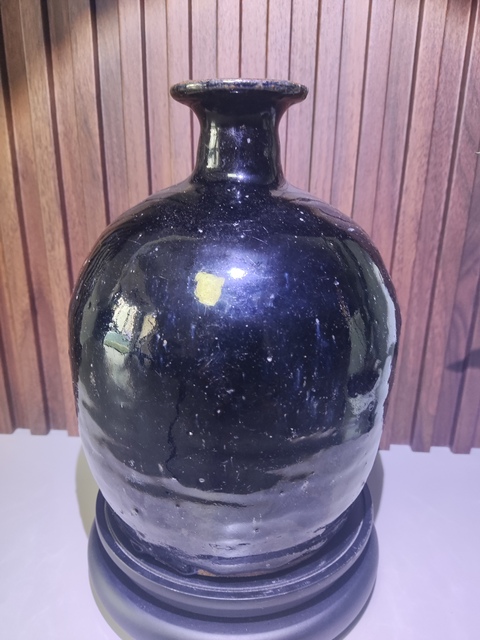 古玩陶瓷明代早期磁州窯黑釉梅瓶(公元1368-1644)拍賣,當前價格1050元