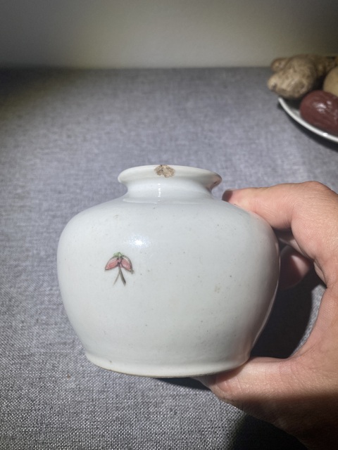古玩陶瓷民國粉彩花鳥紋石榴尊拍賣,當前價格688元