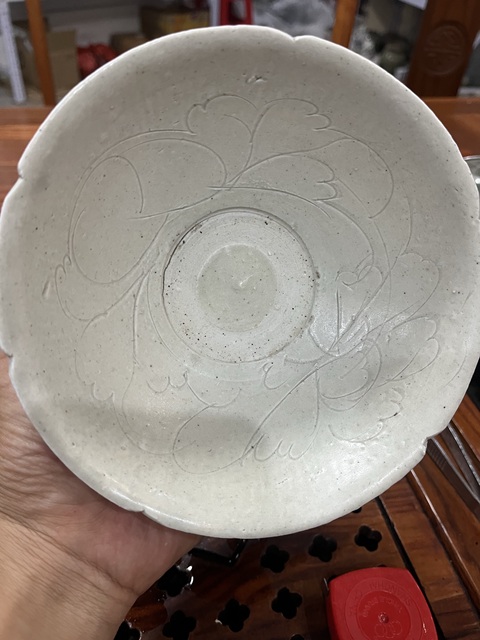 古玩陶瓷青白釉刻花葵口碗拍賣，當前價格0元