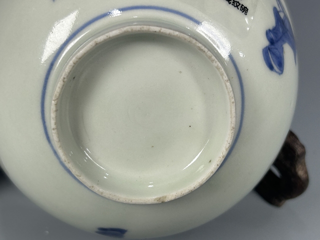 古玩陶瓷清中晚期青花嬰戲紋碗拍賣,當前價格6000元