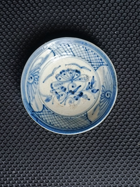 古玩陶瓷明末清初磁州窯青花盤拍賣,當前價格800元