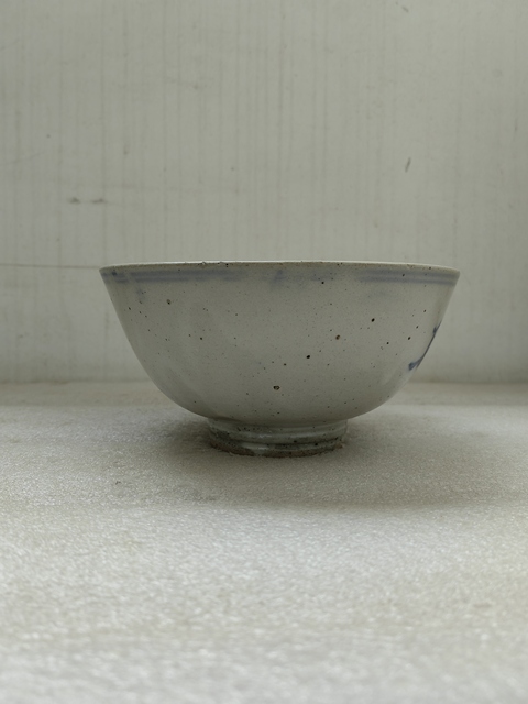 古玩陶瓷青花花卉詩文茶碗拍賣,當前價格550元
