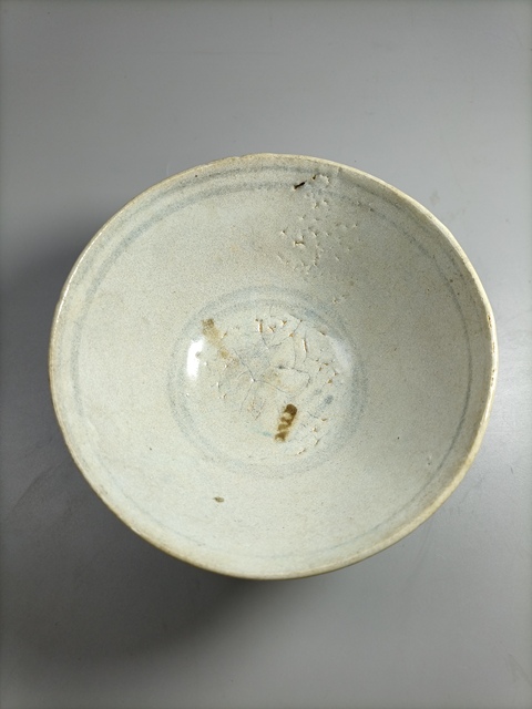 古玩陶瓷明晚青花斗笠碗拍賣(mài)，當(dāng)前價(jià)格300元
