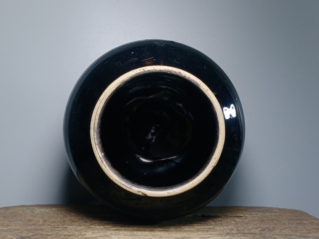 古玩陶瓷元末明初?黑釉茶葉罐拍賣，當前價格2800元
