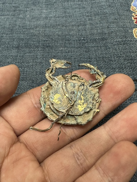 古玩陶瓷清代二甲傳臚銀飾嵌瑪瑙拍賣,當前價格289元