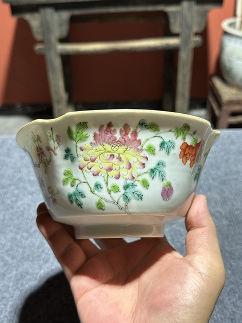 古玩陶瓷清代道光四季花卉紋碗拍賣,當前價格26800元