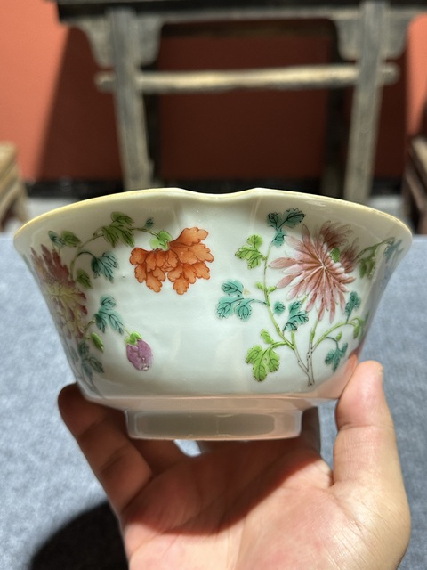 古玩陶瓷清代道光四季花卉紋碗拍賣,當前價格26800元