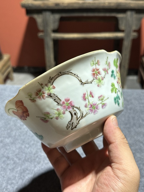 古玩陶瓷清代道光四季花卉紋碗拍賣,當前價格26800元