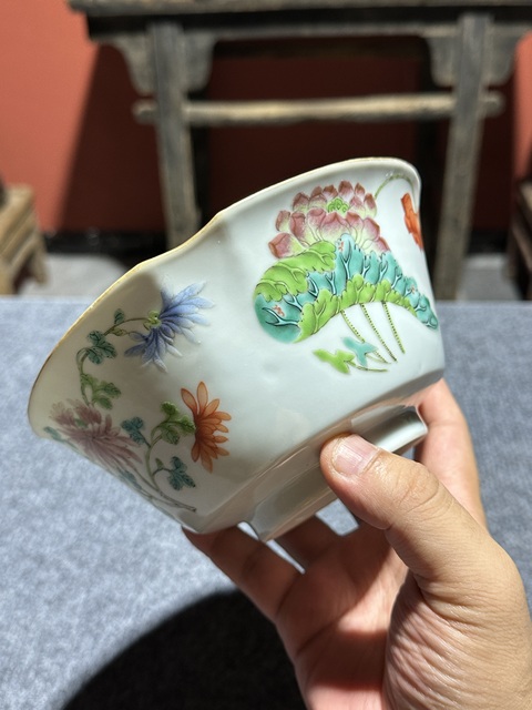 古玩陶瓷清代道光四季花卉紋碗拍賣,當前價格26800元