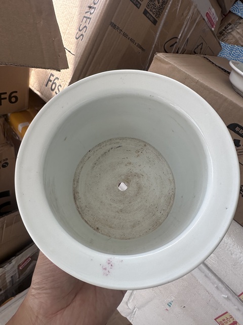 古玩陶瓷粉彩花鳥紋花盆拍賣,當前價格3500元