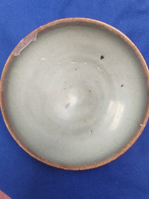 古玩陶瓷元代鈞窯青釉大碗拍賣,當(dāng)前價(jià)格3000元