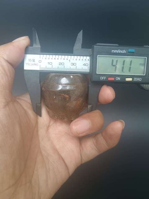 古玩陶瓷清～褐釉雞心罐拍賣，當前價格88元