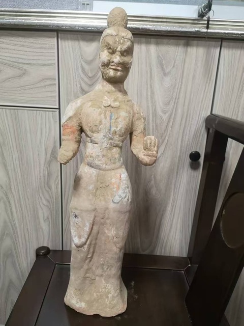 古玩陶瓷唐·武士俑拍賣，當前價格7500元