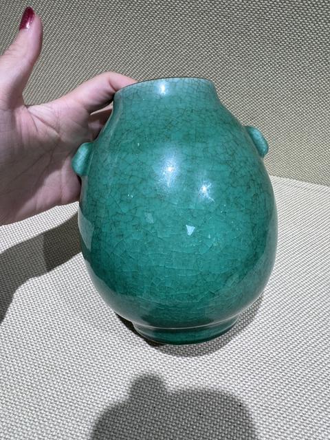 古玩陶瓷雍正朗窯綠釉斗式尊拍賣,當前價格19999元