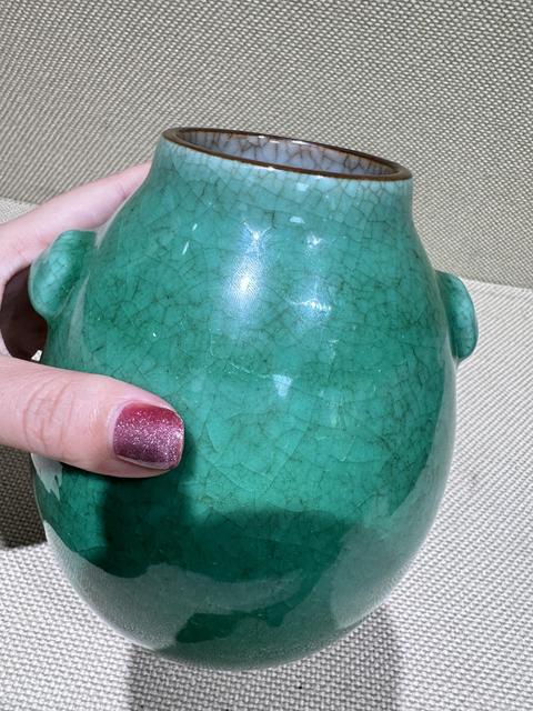 古玩陶瓷雍正朗窯綠釉斗式尊拍賣,當前價格19999元