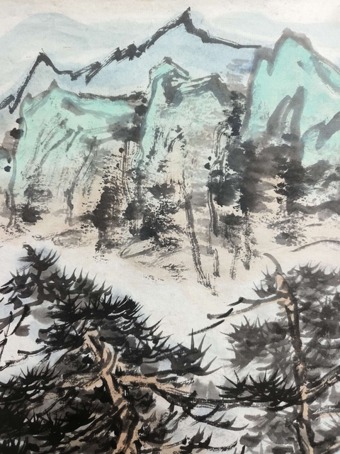 古玩字畫劉持昀老師精品真跡 仿友圖拍賣,當前價格180元