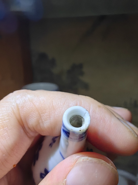 古玩陶瓷康熙花卉紋青花錐把瓶拍賣,當前價格1885元