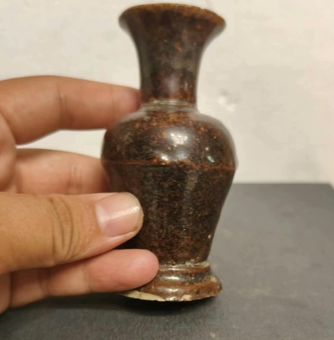 古玩陶瓷紫金釉瓶拍賣，當前價格800元