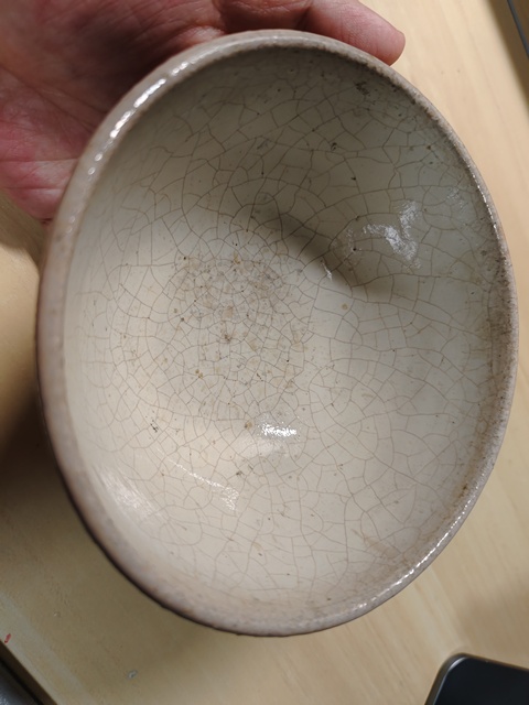 古玩陶瓷清晚 月白釉碗拍賣,當前價格880元
