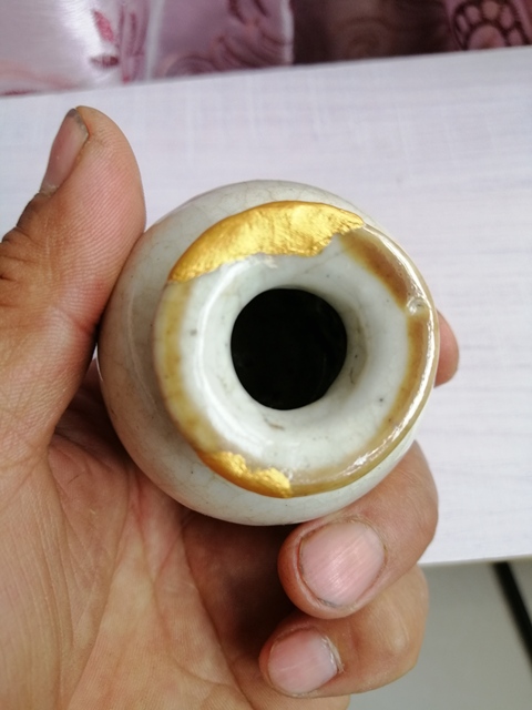 古玩陶瓷清早期哥釉小蘋果尊拍賣，當前價格766元