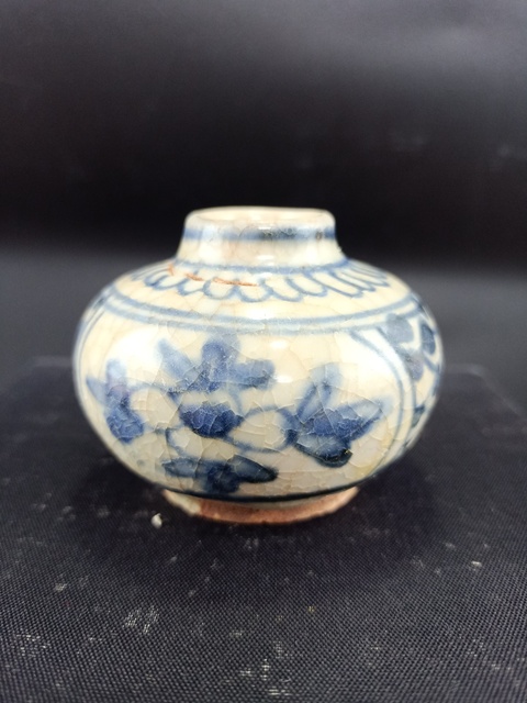 古玩陶瓷【明代】青花花卉紋水盂【路份高,收藏價值好】拍賣,當前價格0元