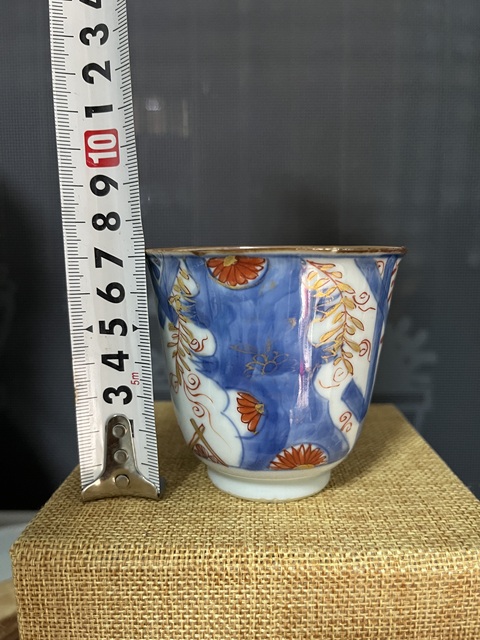 古玩陶瓷(保真卡)康熙青花礬紅花卉紋大鈴鐺杯拍賣,當前價格1888元