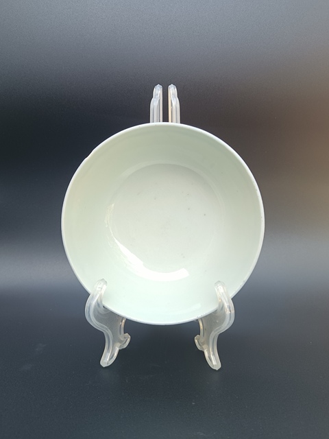 古玩陶瓷清末民初～青花線條紋茶碗拍賣，當前價格288元
