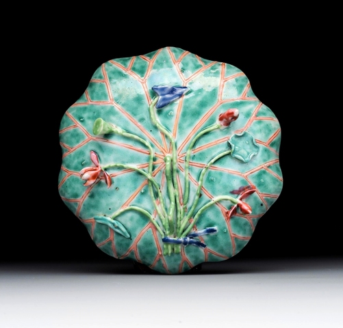 古玩陶瓷【雍乾精品孤品】粉彩蓮花形周敦頤愛蓮圖杯碟拍賣,當前價格88888元