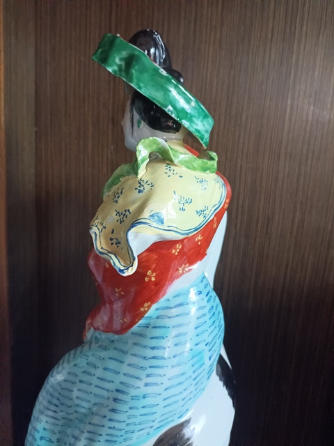 古玩陶瓷粉彩仙鶴麻姑仙女雕像拍賣，當前價格888元