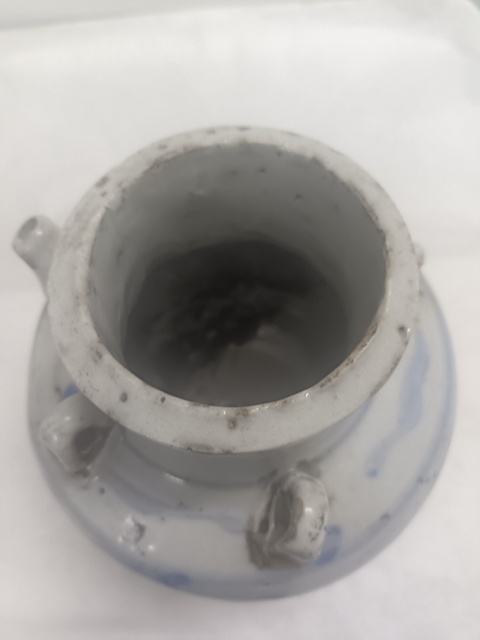 古玩陶瓷清中青花福字紋四系壺拍賣，當前價格500元