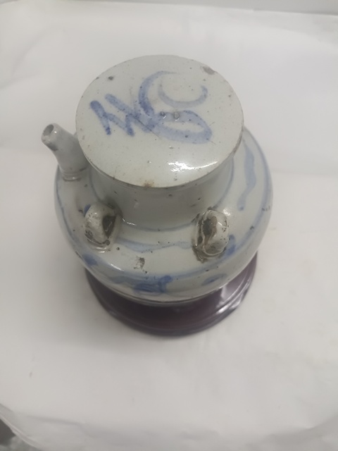 古玩陶瓷清中青花福字紋四系壺拍賣，當前價格500元