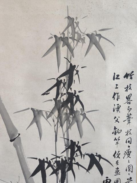 古玩字畫清代浙江籍書畫家 陳霖 字雨人 墨竹圖 手工舊裱立軸拍賣,當前價格12888元
