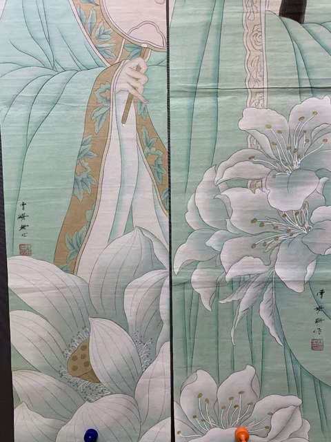 古玩字畫中美協(xié)會員名家曹珊珊 戲裝侍女四屏拍賣,當前價格5888元