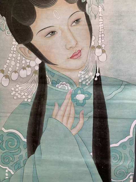 古玩字畫中美協(xié)會員名家曹珊珊 戲裝侍女四屏拍賣,當前價格5888元