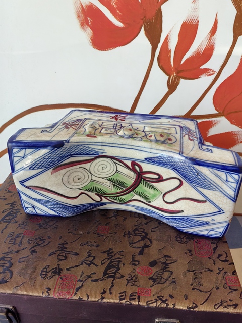 古玩陶瓷青花五彩花卉瓷忱拍賣,當前價格980元