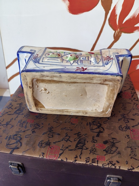 古玩陶瓷青花五彩花卉瓷忱拍賣,當前價格980元