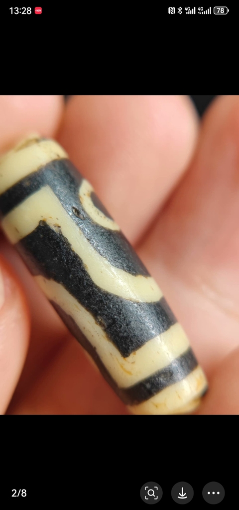 古玩玉器料器天珠拍賣(mài)，當(dāng)前價(jià)格1288元