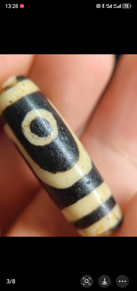 古玩玉器料器天珠拍賣(mài)，當(dāng)前價(jià)格1288元