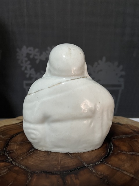 古玩陶瓷白釉彌勒佛坐像拍賣,當前價格850元