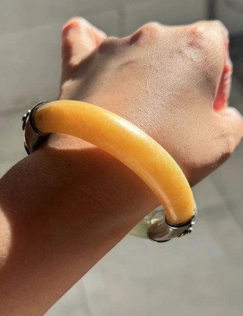 古玩玉器晚清民國翡翠鐲子拍賣，當前價格3850元