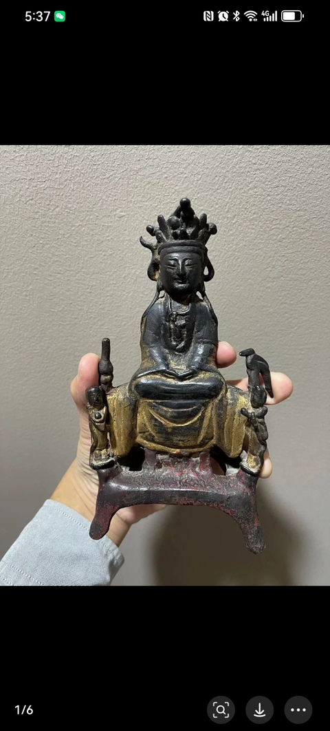 古玩銅器明代送子觀音造像拍賣，當前價格25800元