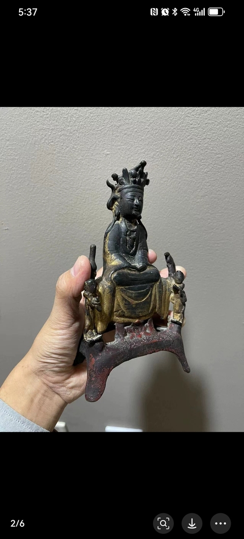 古玩銅器明代送子觀音造像拍賣，當前價格25800元