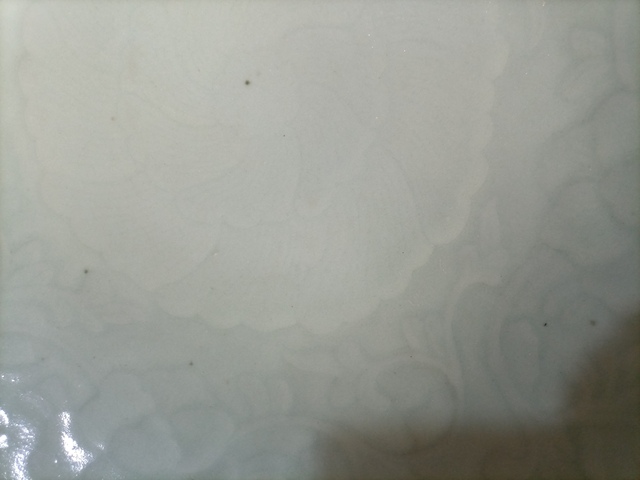 古玩陶瓷豆青釉印花盤拍賣，當前價格10000元