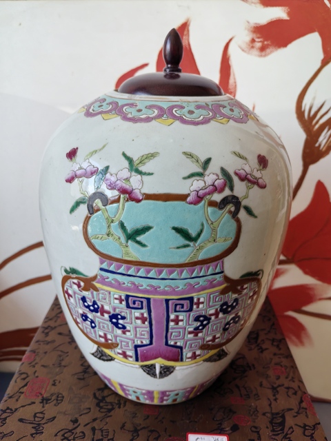 古玩陶瓷博古圖粉彩冬瓜罐拍賣，當前價格2500元