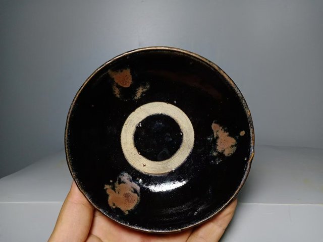 古玩陶瓷鐵銹紅盞拍賣,當前價格689元