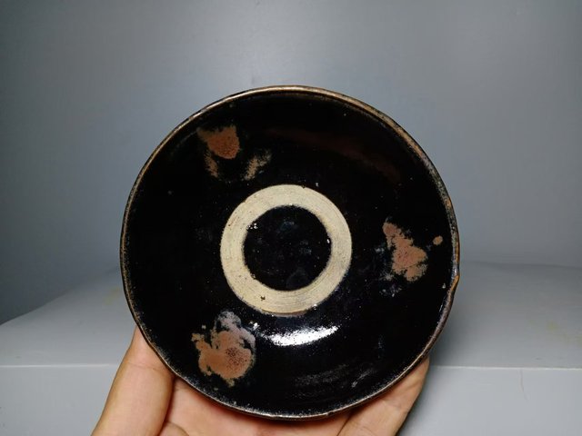古玩陶瓷鐵銹紅盞拍賣,當前價格689元